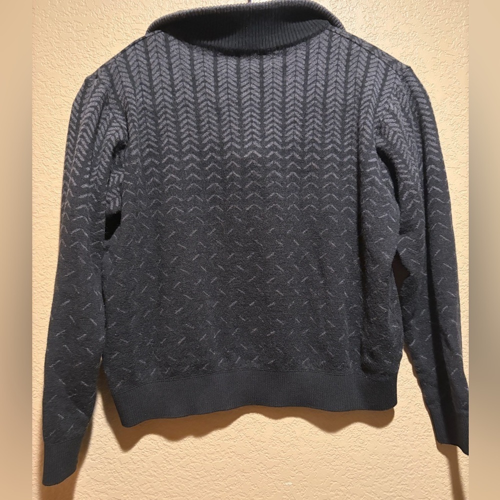 St. Croix Women's 100% Wool Gray Quarter Zip Sweater Size M - Picture 2 of 5